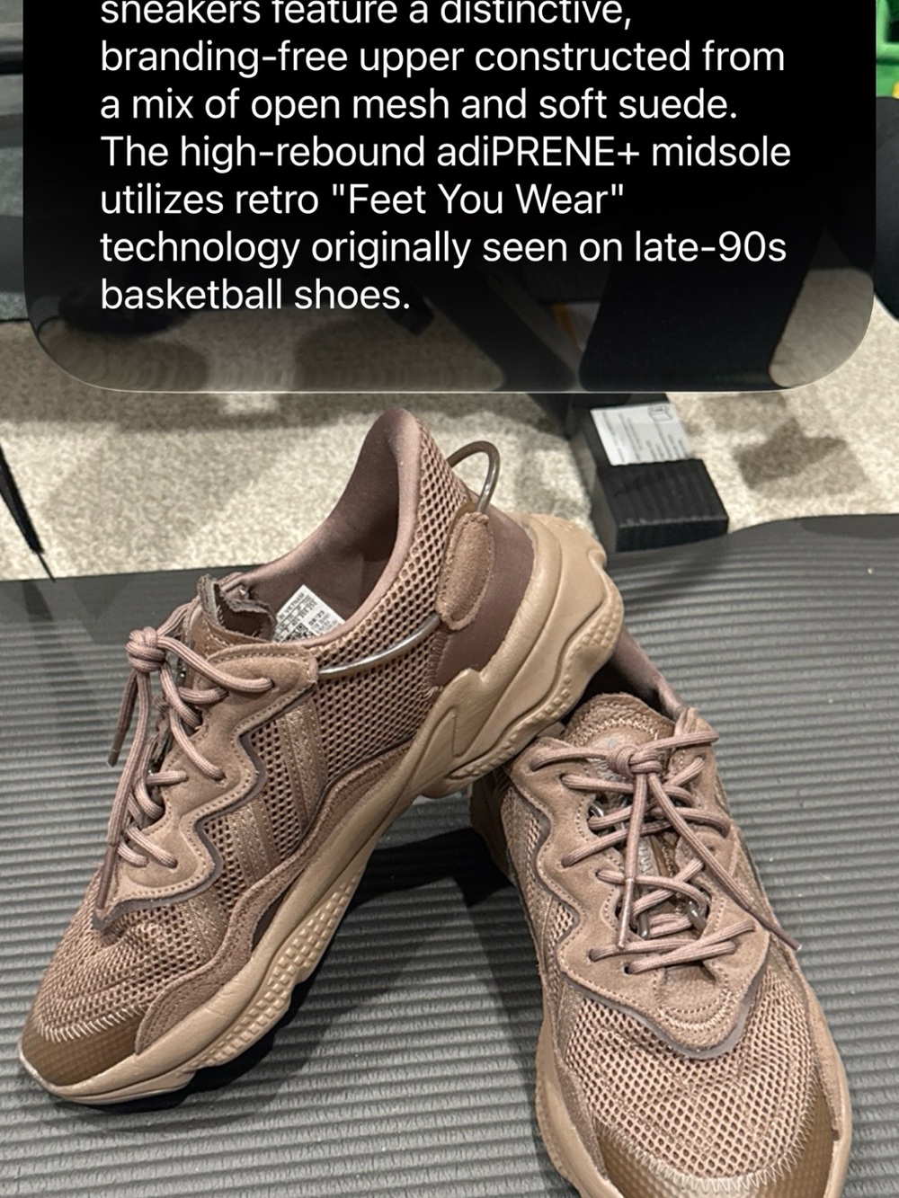 adidas Women's Chunky Mesh Suede Sneakers - Taupe Pink